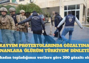 Kayyım protestolarında gözaltına alınanlara ‘Ölürüm Türkiyem’ dinletildi