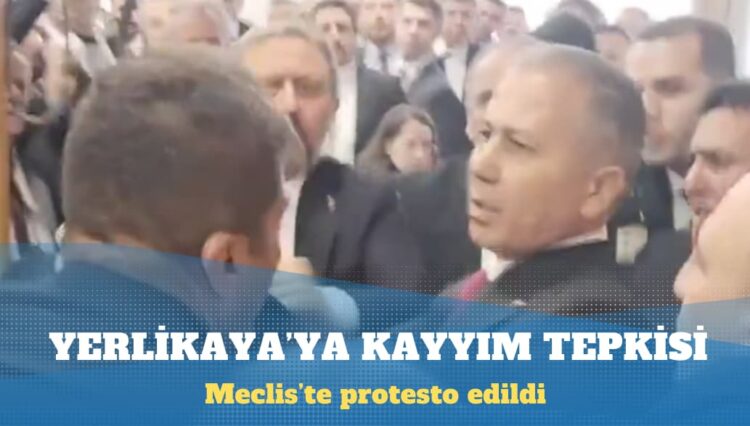 Ali Yerlikaya’ya Meclis’te kayyım protestosu