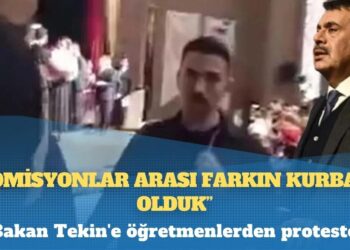 Bakan Tekin’e mülakat mağduru öğretmenlerden protesto; korumlalar müdahale etti: “Komisyonlar arası farkın kurbanı olduk”