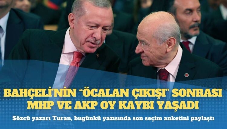 Piar Araştırma: Bahçeli’nin “Öcalan çıkışı” sonrası MHP ve AKP oy kaybı yaşadı