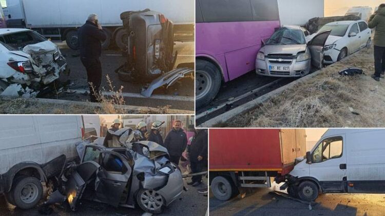 Van’da zincirleme kaza: Bir ölü, dördü ağır 51 yaralı