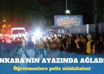 Öğretmenlere MEB önünde polis müdahalesi