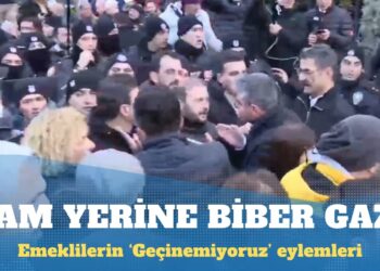 ”Geçinemiyoruz” diyen emeklilere biber gazı