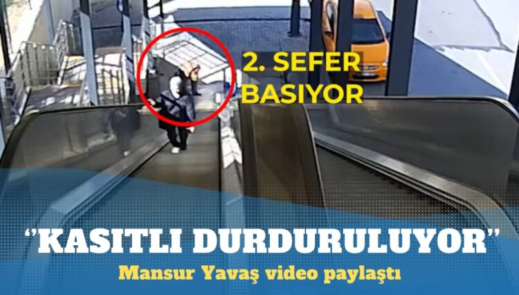 Mansur Yavaş video paylaştı: Yürüyen merdivenler kasıtlı olarak durduruluyor