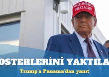 Panamalılar, Panama Kanalı’nı isteyen Trump’ın posterlerini yaktı