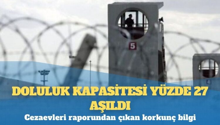 Cezaevlerindeki doluluk kapasitesi yüzde 27 aşıldı
