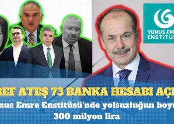 Şeref Ateş 73 banka hesabı açmış: Yunus Emre Enstitüsü‘nde yolsuzluğun boyutu 300 milyon lira