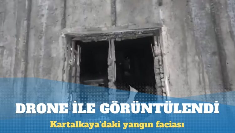 Bolu’da yangın faciasının yaşandığı Grand Kartal Otel, drone ile görüntülendi