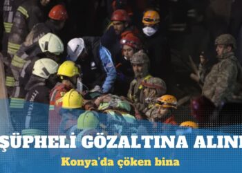 Konya’da çöken binayla ilgili dört gözaltı