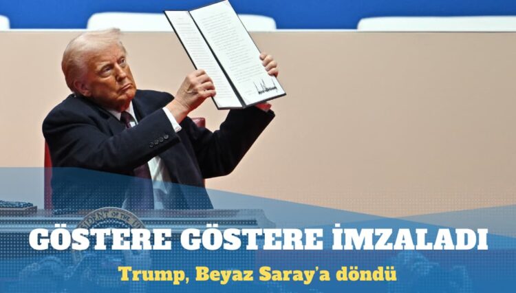 Beyaz Saray’a dönen Trump başkanlığın ilk saatlerinde onlarca kararname imzaladı