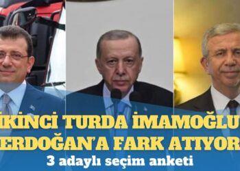 3 adaylı seçim anketi: İkinci turda İmamoğlu, Erdoğan’a fark atıyor