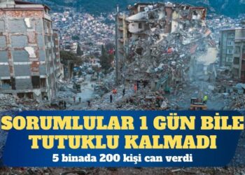 5 binada 200 kişi can verdi, sorumlu olanlar 1 gün bile tutuklanmadı