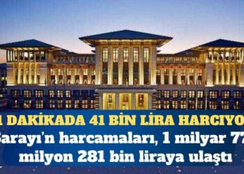 Cumhurbaşkanlığı Sarayı 1 dakikada 41 bin lira harcıyor