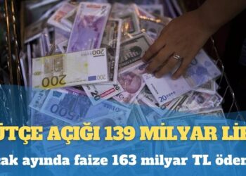 Bütçe açığı 139 milyar lira: Ocak ayında faize 163 milyar TL ödendi