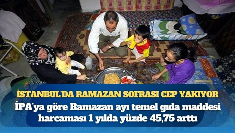 İPA’ya göre Ramazan ayı temel gıda maddesi harcaması 1 yılda yüzde 45,75 arttı