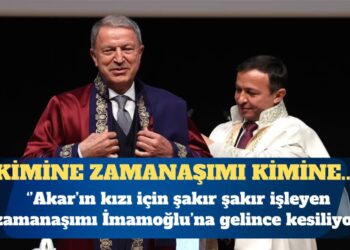 İsmail Saymaz: Hulusi Akar’ın kızına işleyen zamanaşımı İmamoğlu’na gelince kesiliyor