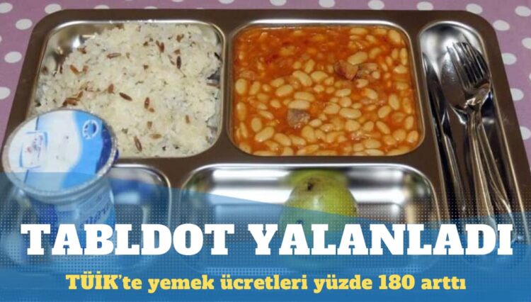 TÜİK yemekhanesindeki enflasyon: Yemek ücreti yüzde 180 arttı