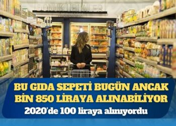 2020’de 100 liraya alınıyordu: Bu gıda sepeti bugün ancak bin 850 liraya alınabiliyor