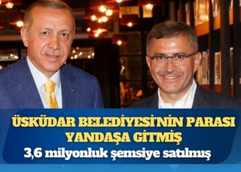 Üsküdar Belediyesi’nin parası yandaşa gitmiş: 3,6 milyonluk şemsiye satılmış