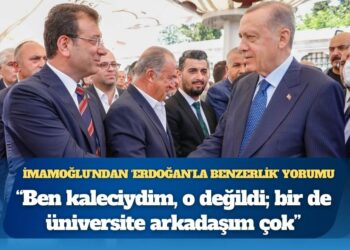 İmamoğlu’ndan ‘Erdoğan’la benzerlik’ yorumu: ‘Ben kaleciydim, o değildi; bir de üniversite arkadaşım çok…’