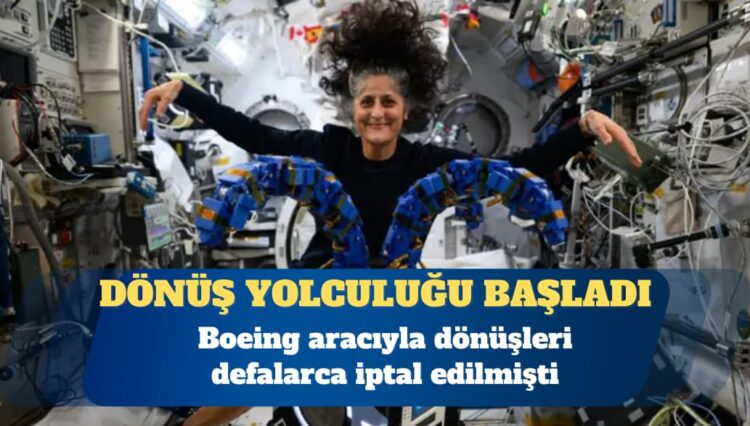 Uzayda mahsur kalan astronotların dönüş yolculuğu başladı