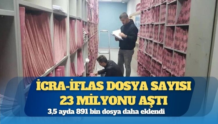 İcra-iflas dosya sayısı 23 milyonu aştı: 3,5 ayda 891 bin dosya daha eklendi