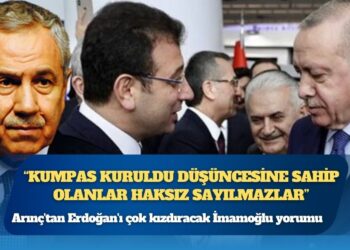 Bülent Arınç’tan Recep Tayyip Erdoğan’ı çok kızdıracak Ekrem İmamoğlu yorumu: “Kumpas kuruldu düşüncesine sahip olanlar haksız sayılmazlar”