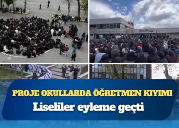 Proje okullarda öğretmen kıyımı: Liseliler eyleme geçti