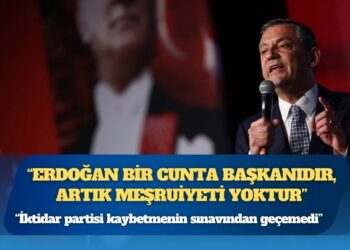 Özgür Özel: Bugün Türkiye’yi seçimden, rakibinden, milletten korkan bir cunta yönetmektedir