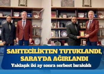 Sahtecilikten tutuklandı, Saray’da ağırlandı