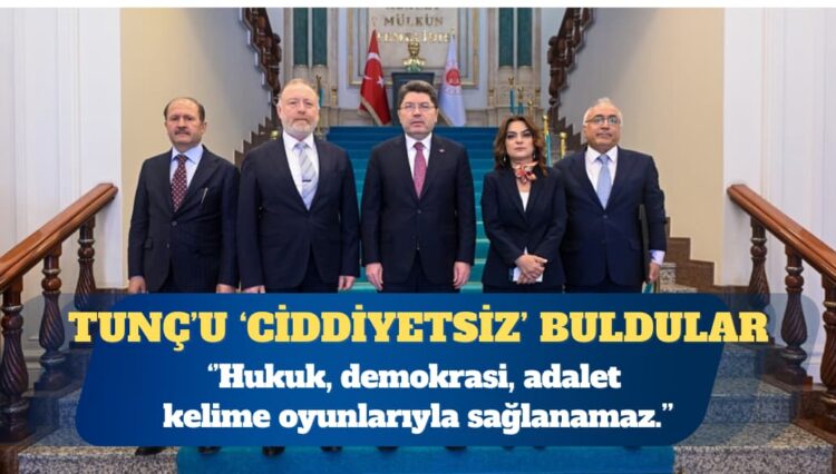 DEM Parti’den Tunç’a: Hukuk, demokrasi, adalet kelime oyunlarıyla sağlanamaz