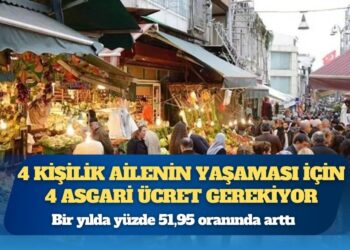 4 kişilik ailenin yaşaması için 4 asgari ücret gerekiyor