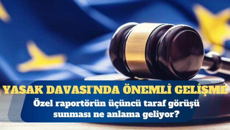 Yasak/Türkiye Davası: Özel raportörün üçüncü taraf görüşü sunması ne anlama geliyor?