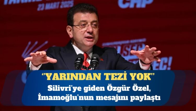 İmamoğlu: Yaptıklarının farkındayım, yarından tezi yok açıklayacağım