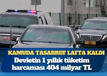 Kamuda tasarruf yine lafta kaldı: 1 yılda devletin harcamaları 404 milyar lirayı buldu