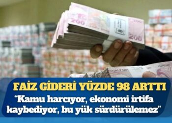 2025’in ilk 4 ayında faiz gideri yüzde 98 arttı: Saniyede 271 bin lira vergi toplandı