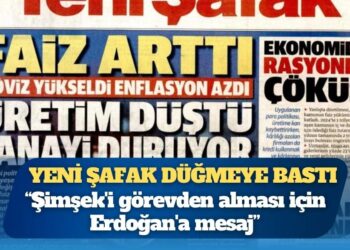 Yeni Şafak düğmeye bastı, Şimşek’e yol göründü