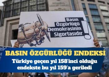 Türkiye basın özgürlüğü endeksinde 159’uncu sıraya geriledi