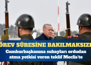 Cumhurbaşkanına subayları görevden alma yetkisi