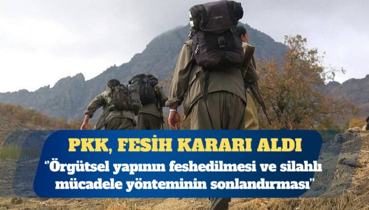 PKK silah bırakma ve fesih kararı aldığını duyurdu