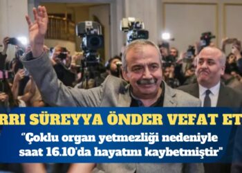 DEM Parti İstanbul Milletvekili Sırrı Süreyya Önder hayatını kaybetti