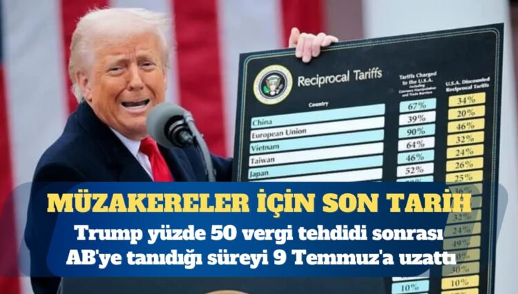 ABD Başkanı Donald Trump yüzde 50 vergi tehdidi sonrası AB’ye tanıdığı süreyi 9 Temmuz’a uzattı