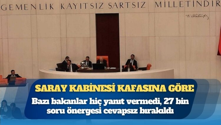 Bazı bakanlar hiç yanıt vermedi: 27 bin soru önergesi cevapsız bırakıldı