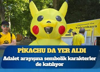 Pikachu da var: Adalet arayışında sembolik karakterler yer aldı
