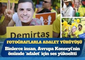 Fotoğraflarla Adalet Yürüyüşü: Binlerce insan, Avrupa Konseyi’nin önünde ‘adalet’ için ses yükseltti