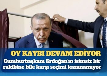 Cumhurbaşkanı Erdoğan’ın isimsiz bir rakibine bile karşı seçimi kazanamıyor