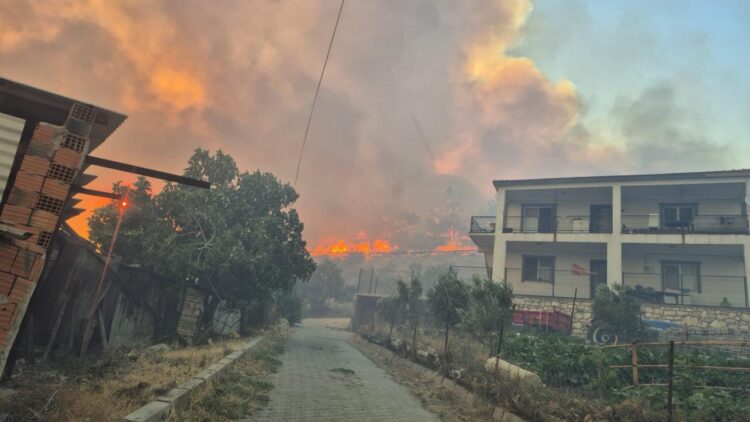 İzmir’de çöplükte başlayıp ormana sıçrayan yangın kontrol altına alındı