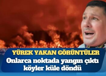 Yürek yakan görüntüler: Onlarca noktada yangın çıktı köyler küle döndü