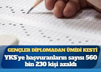 Gençler diplomadan ümidi kesti: YKS’ye başvuranların sayısı 560 bin 230 kişi azaldı