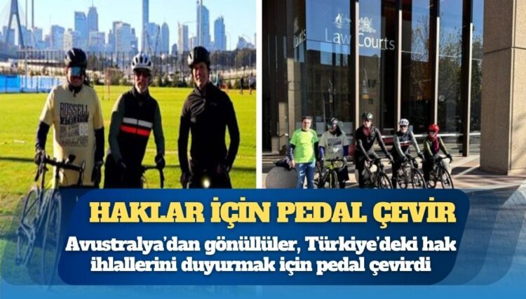 Haklar için pedal çevir: Avustralya’dan gönüllüler, Türkiye’deki hak ihlallerini duyurmak için pedal çevirdi